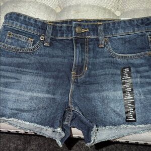 Dark Wash Denim Cutoff Shorts - Blue gap